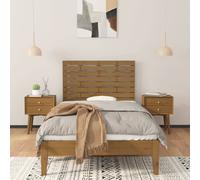 Berkfield Home Wall Headboard Honey Brown 96x3x63 cm Solid Wood Pine | Size: 96 x 3 x 63 cm Berkfield Home Brown 96 x 3 x 63 cm