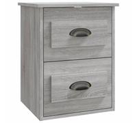 Berkfield Home Wall-mounted Bedside Cabinet Grey Sonoma 41.5x36x53cm | Size: 41.5x36x53 cm Berkfield Home Grey 41.5x36x53 cm