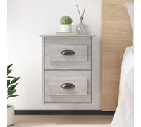 Berkfield Home Wall-mounted Bedside Cabinets 2 pcs Grey Sonoma 41.5x36x53cm | Size: 41.5x36x53 cm Berkfield Home Grey 41.5x36x53 cm