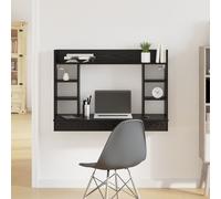 Berkfield Home Wall-Mounted Desk Black Oak 105x48x75 cm Engineered Wood | Size: 105 x 48 x 75 cm Berkfield Home Black 105 x 48 x 75 cm