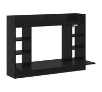 Berkfield Home Wall-Mounted Desk Black Oak 105x48x75 cm Engineered Wood | Size: 105 x 48 x 75 cm Berkfield Home Black 105 x 48 x 75 cm
