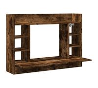 Berkfield Home Wall-Mounted Desk Smoked Oak 105x48x75 cm Engineered Wood in Brown | Size: 105 x 48 x 75 cm Berkfield Home Brown 105 x 48 x 75 cm