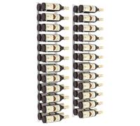 Berkfield Home Wall Mounted Wine Rack for 24 Bottles 2 pcs White Iron Berkfield Home White