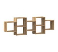 Berkfield Home Wall Shelf Artisian Oak 129x18x42 cm Engineered Wood in Brown | Size: 129 x 18 x 42 cm Berkfield Home Brown 129 x 18 x 42 cm
