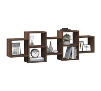 Berkfield Home Wall Shelf Brown Oak 129x18x42 cm Engineered Wood | Size: 129 x 18 x 42 cm Berkfield Home Brown 129 x 18 x 42 cm