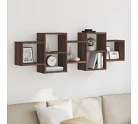 Berkfield Home Wall Shelf Brown Oak 129x18x42 cm Engineered Wood | Size: 129 x 18 x 42 cm Berkfield Home Brown 129 x 18 x 42 cm