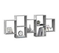 Berkfield Home Wall Shelf Concrete Grey 159x18x65 cm Engineered Wood | Size: 159 x 18 x 65 cm Berkfield Home Grey 159 x 18 x 65 cm