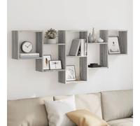 Berkfield Home Wall Shelf Grey Sonoma 159x18x66 cm Engineered Wood | Size: 159 x 18 x 66 cm Berkfield Home Grey 159 x 18 x 66 cm