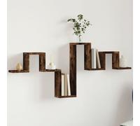 Berkfield Home Wall Shelf Smoked Oak 104.5x10x43 cm Engineered Wood in Brown Berkfield Home Brown 104.5x10x43 cm