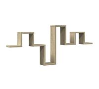 Berkfield Home Wall Shelf Sonoma Oak 104.5x10x43 cm Engineered Wood in Light Brown Berkfield Home Light Brown 104.5x10x43 cm