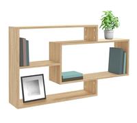 Berkfield Home Wall Shelf Sonoma Oak 104x20x58.5 cm Engineered Wood in Light Oak Berkfield Home Light Oak 104x20x58.5 cm
