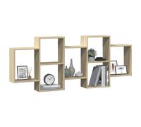Berkfield Home Wall Shelf Sonoma Oak 159x18x65 cm Engineered Wood in Light Tan | Size: 159 x 18 x 65 cm Berkfield Home Light Tan 159 x 18 x 65 cm