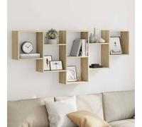 Berkfield Home Wall Shelf Sonoma Oak 159x18x66 cm Engineered Wood in Light Tan | Size: 159 x 18 x 66 cm Berkfield Home Light Tan 159 x 18 x 66 cm