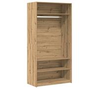 Berkfield Home Wardrobe Artisan Oak 100x50x200 cm Engineered Wood in Brown | Size: 100 x 50 x 200 cm Berkfield Home Brown 100 x 50 x 200 cm