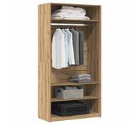 Berkfield Home Wardrobe Artisan Oak 100x50x200 cm Engineered Wood in Brown | Size: 100 x 50 x 200 cm Berkfield Home Brown 100 x 50 x 200 cm