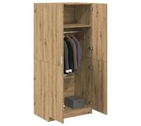 Berkfield Home Wardrobe Artisan Oak 80x52x180 cm Engineered Wood in Brown | Size: 80 x 52 x 180 cm Berkfield Home Brown 80 x 52 x 180 cm