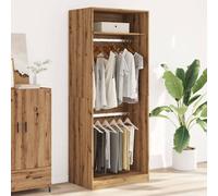 Berkfield Home Wardrobe Artisian Oak 80x50x200 cm Engineered Wood in Brown | Size: 80 x 50 x 200 cm Berkfield Home Brown 80 x 50 x 200 cm