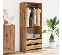Berkfield Home Wardrobe Artisian Oak 80x50x200 cm Engineered Wood in Brown | Size: 80 x 50 x 200 cm Berkfield Home Brown 80 x 50 x 200 cm