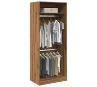 Berkfield Home Wardrobe Artisian Oak 80x50x200 cm Engineered Wood in Brown | Size: 80 x 50 x 200 cm Berkfield Home Brown 80 x 50 x 200 cm