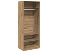 Berkfield Home Wardrobe Artisian Oak 80x50x200 cm Engineered Wood in Brown | Size: 80 x 50 x 200 cm Berkfield Home Brown 80 x 50 x 200 cm