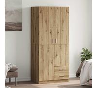 Berkfield Home Wardrobe Artisian Oak 80x52x180 cm Engineered Wood in Brown | Size: 80 x 52 x 180 cm Berkfield Home Brown 80 x 52 x 180 cm