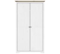 Berkfield Home Wardrobe BODO White & Brown 101x52x176.5 cm Solid Wood Pine Berkfield Home White 101x52x176.5 cm