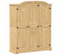 Berkfield Home Wardrobe Corona 151.5x52x186 cm Solid Wood Pine in Brown Berkfield Home Brown 151.5x52x186 cm