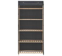 Berkfield Home Wardrobe Grey 79x40x170 cm Fabric | Size: 79 x 40 x 170 cm Berkfield Home Grey 79 x 40 x 170 cm