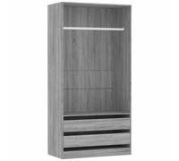 Berkfield Home Wardrobe Grey Sonoma 100x50x200 cm Engineered Wood | Size: 100 x 50 x 200 cm Berkfield Home Grey 100 x 50 x 200 cm