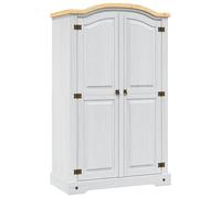Berkfield Home Wardrobe Mexican Pine Corona Range 2 Doors White Berkfield Home White