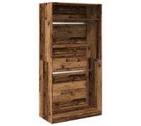 Berkfield Home Wardrobe Old Wood 100x50x200 cm Engineered Wood in Brown | Size: 100 x 50 x 200 cm Berkfield Home Brown 100 x 50 x 200 cm