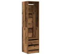 Berkfield Home Wardrobe Old Wood 50x50x200 cm Engineered Wood in Brown | Size: 50 x 50 x 200 cm Berkfield Home Brown 50 x 50 x 200 cm