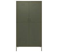 Berkfield Home Wardrobe Olive Green 90x50x180 cm Steel | Size: 90 x 50 x 180 cm Berkfield Home Green 90 x 50 x 180 cm