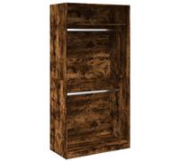 Berkfield Home Wardrobe Smoked Oak 100x50x200 cm Engineered Wood in Brown | Size: 100 x 50 x 200 cm Berkfield Home Brown 100 x 50 x 200 cm