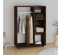 Berkfield Home Wardrobe Smoked Oak 80x40x110 cm Engineered Wood in Brown | Size: 80 x 40 x 110 cm Berkfield Home Brown 80 x 40 x 110 cm