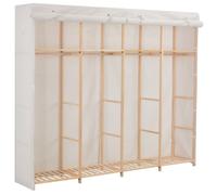 Berkfield Home Wardrobe White 200x40x170 cm Fabric | Size: 200 x 40 x 170 cm Berkfield Home White 200 x 40 x 170 cm
