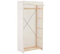 Berkfield Home Wardrobe White 79x40x170 cm Fabric | Size: 79 x 40 x 170 cm Berkfield Home White 79 x 40 x 170 cm