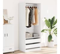 Berkfield Home Wardrobe White 80x50x200 cm Engineered Wood | Size: 80 x 50 x 200 cm Berkfield Home White 80 x 50 x 200 cm