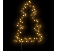 Berkfield Home Warm Christmas Light Decoration with Spikes Tree 80 LEDs 60 cm in Black Berkfield Home Black