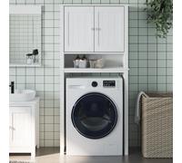 Berkfield Home Washing Machine Cabinet BERG White 76x27x164.5 cm Solid Wood Berkfield Home White 76x27x164.5 cm