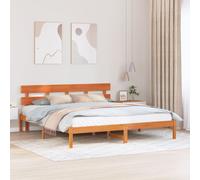 Berkfield Home Wax Brown Pine Bed Frame Wax Brown Solid Pine Wood 180 x 200 cm Berkfield Home Brown 180 x 200 cm
