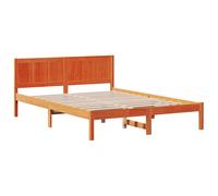 Berkfield Home Wax Brown Pine Wood Bed Frame Wax brown Solid wood 160 x 200 cm Berkfield Home Brown 160 x 200 cm