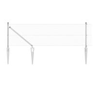 Berkfield Home Welded Wire Fence with 13 Spike Posts 0.4x50 m Galvanised Steel in Silver Berkfield Home Silver