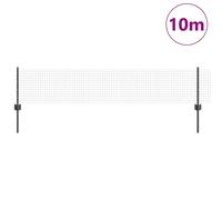 Berkfield Home Welded Wire Fence with 5 U Posts Grey 0.4x10 m Steel Berkfield Home Grey