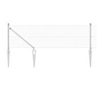 Berkfield Home Welded Wire Fence with 7 Spike Posts 0.6x10 m Galvanised Steel in Silver Berkfield Home Silver