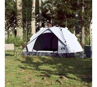 Berkfield Home White Camping Tent Dome 3-Person White Blackout Fabric Quick Release Berkfield Home White