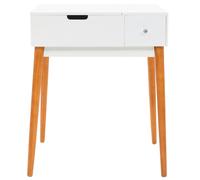 Berkfield Home White Dressing Table with Mirror MDF 60x50x86 cm | Size: 60 x 50 x 86 cm Berkfield Home White 60 x 50 x 86 cm