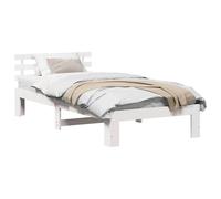 Berkfield Home White Wooden Bed Frame White Wood Single Durable Wooden Bed Frame Berkfield Home White