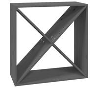 Berkfield Home Wine Cabinet Grey 62x25x62 cm Solid Wood Pine | Size: 62 x 25 x 62 cm Berkfield Home Grey 62 x 25 x 62 cm