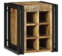 Berkfield Home Wine Rack 34.5 x 35 x 39 cm Solid Wood Rough Mango in Brown Berkfield Home Brown 34.5 x 35 x 39 cm